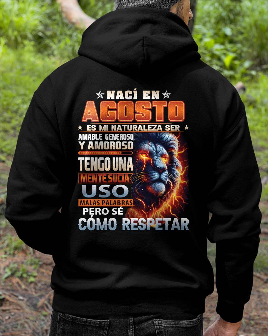 AGOSTO - MENTE SUCIA PERO S�� RESPETAR - REGALO DE CUMPLEA��OS PARA HOMBRES - MTNN08sp (SKU10-68-08)