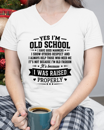 OLD SCHOOL WITH GOOD MANNERS – T-SHIRT FOR WOMEN – MTNN00 (SKU2606-193-00)