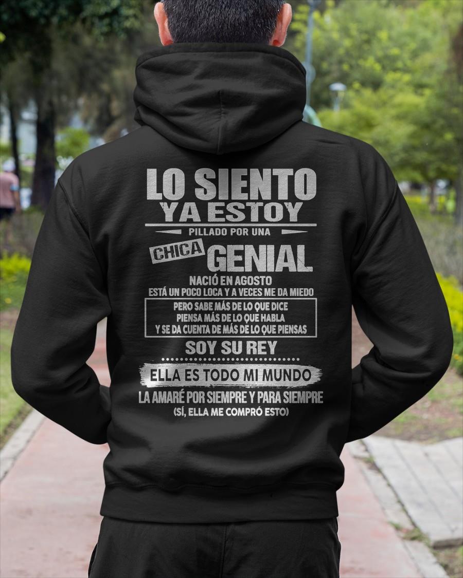Agosto - Chica genial nació en agosto - Regalo especial para novio - Black - T08 (SKU05-80-08)