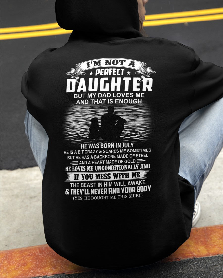 Daughter Shirt – Love & Protection Tee - Perfect Gift for Your Daughter From Dad - MTNN07 (SKU07-156-07)