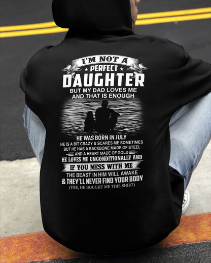 Daughter Shirt – Love & Protection Tee - Perfect Gift for Your Daughter From Dad - MTNN07 (SKU07-156-07)