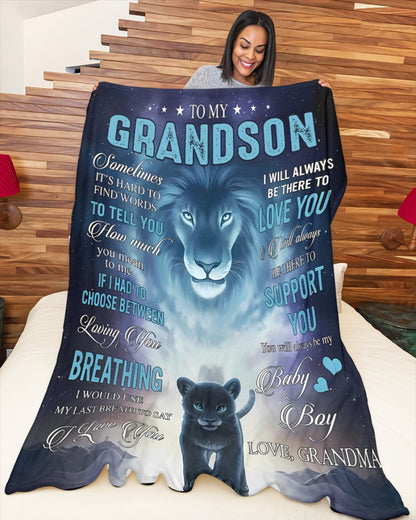 Special Gift For Your Grandson Blanket - From Grandma (SKUB11-27) FULL