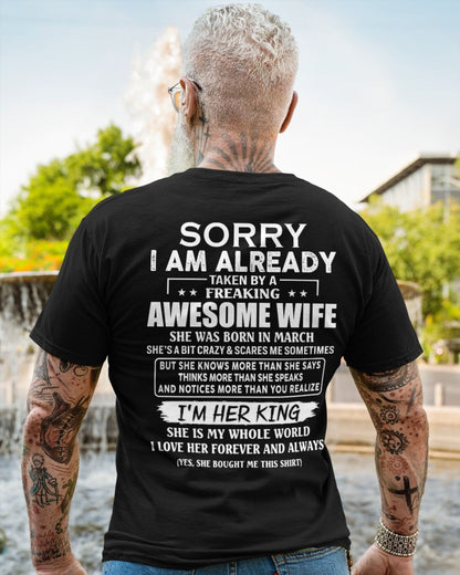 Awesome wife March - Perfect gift for husband from wife - MTNN03 (SKU68-79-03)