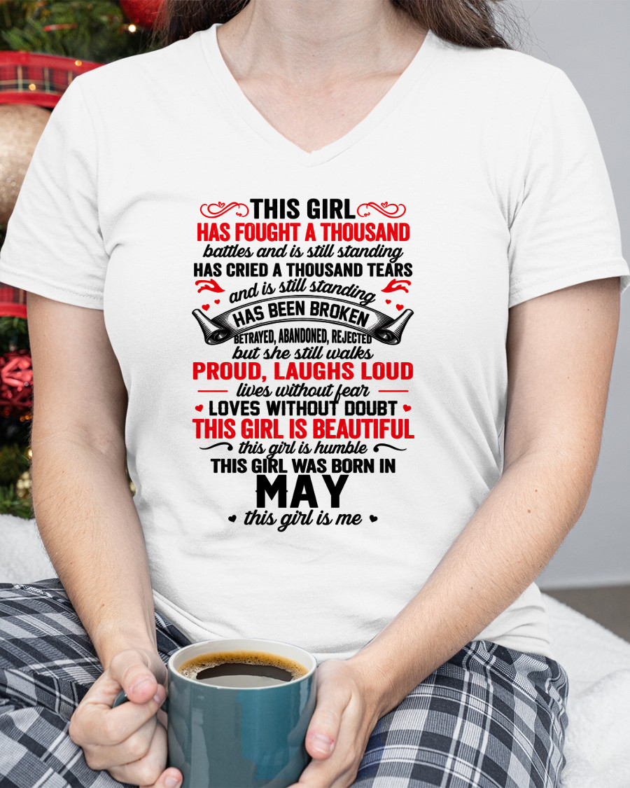MAY GIRL – STRONG, BEAUTIFUL & STILL STANDING – T-SHIRT FOR WOMEN – MTNN05 (SKU2607-203-05)