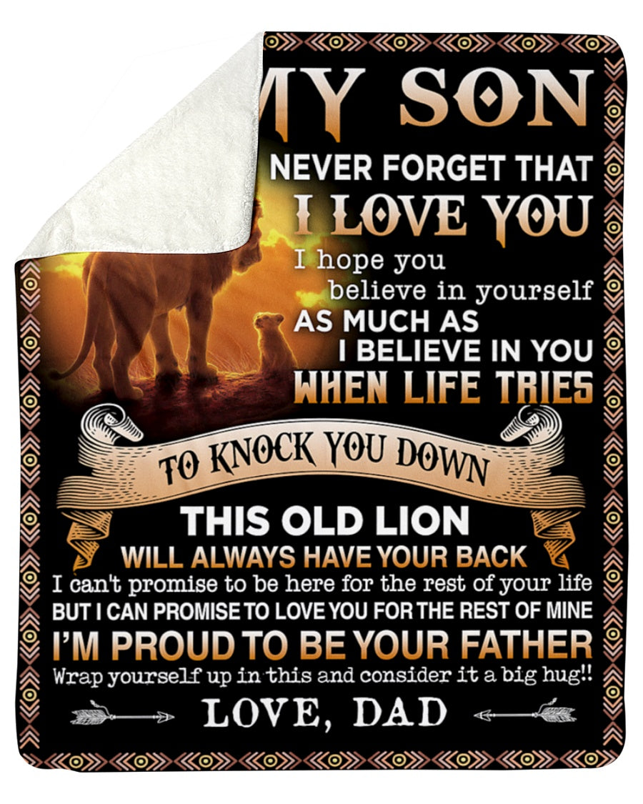 To my Son Love, from dad - Blanket
