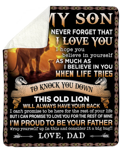 To my Son Love, from dad - Blanket