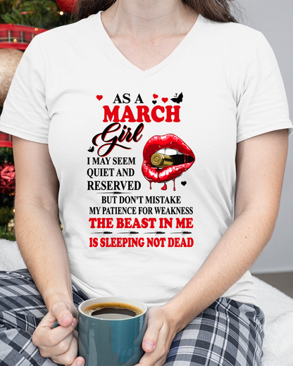 MARCH GIRL – DON'T MISTAKE MY PATIENCE FOR WEAKNESS – T-SHIRT FOR WOMEN – MTNN03 (SKU2607-204-03)