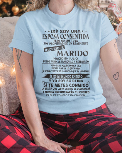 Julio - Marido Increíble Nació En Julio - Regalo Especial Para Esposa - T07 (SKU06-09-07)