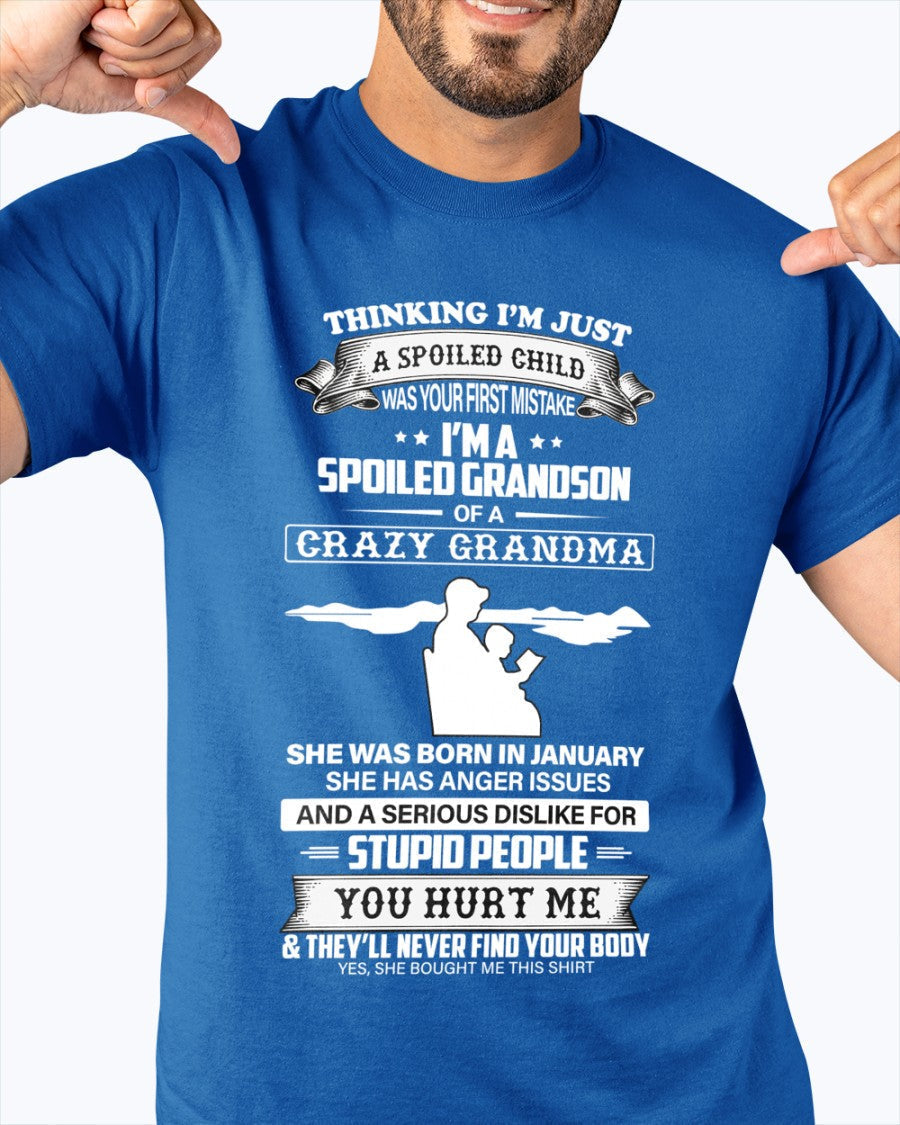 Spoiled by Grandma Shirt January Edition – From Grandma to Grandson HNDS01 (SKU-GMS2-01)