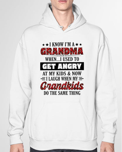 KNOW I'M A GRANDMA WHEN... I USED TO GET ANGRY AT MY KIDS & NOW I LAUGH WHEN MY GRANDKIDS DO THE SAME THING - from grandma HNDS00 (SKU07-111)