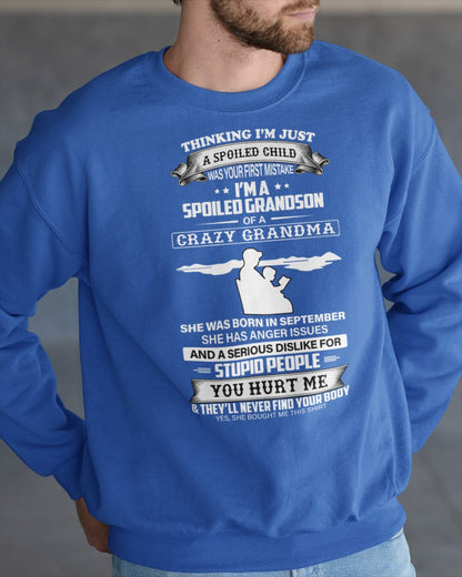 Spoiled by Grandma Shirt September Edition – From Grandma to Grandson HNDS09 (SKU-GMS2-09)