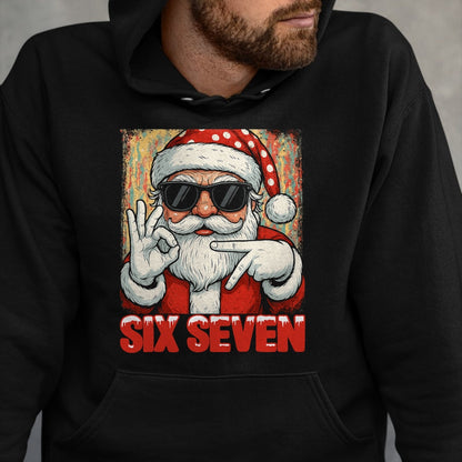 Funny Six Seven Meme Christmas Cool Santa Saying 6 7 T-Shirt - Christmas Unisex T-Shirt/Hoodie/Sweatshirt - HNDS00