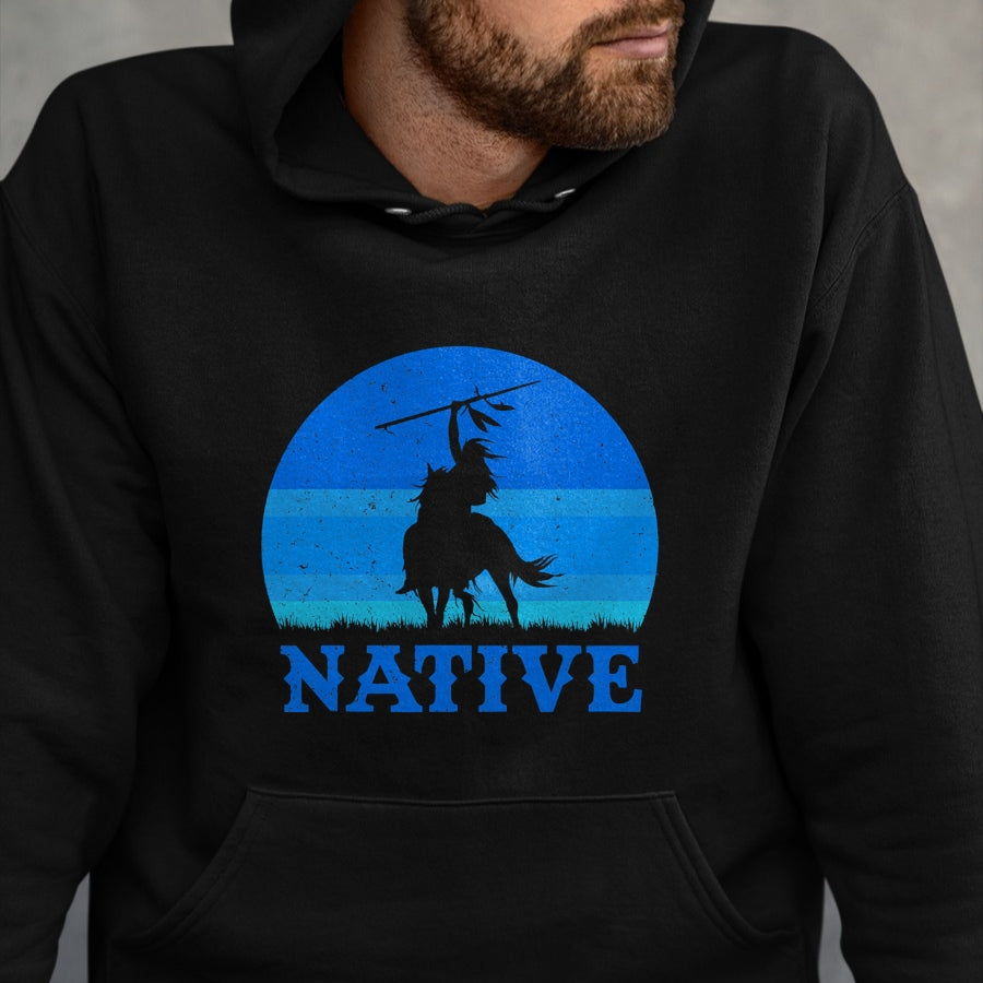 Native American T-Shirts, Vintage Native American Unisex T-Shirt/Hoodie/Sweatshirt HLT00 - Northwest Native American Knight Pride Mountain Warrior T-Shirt (2)