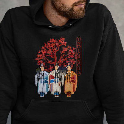 Native American T-Shirts, Vintage Native American Unisex T-Shirt/Hoodie/Sweatshirt HLT00 - Native American Indigenous Red Hand Indian Blood Themed T-Shirt (7)