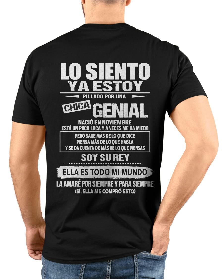Noviembre - Chica genial nació en noviembre - Regalo especial para novio - Black - T11 (SKU05-80-11)