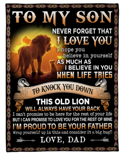 To my Son Love, from dad - Blanket