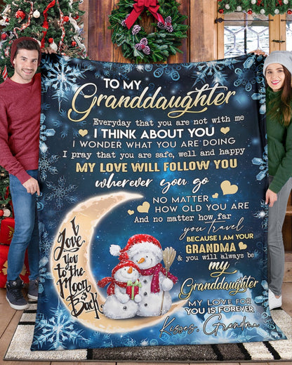 Special Gift For Your Granddaughter Blanket - From Grandma (SKUB11-06)