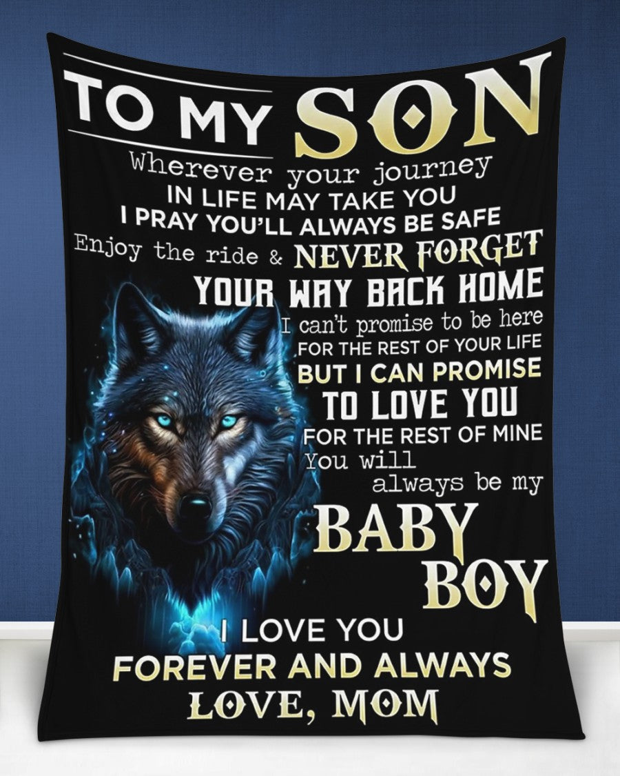 Special Gift For Your Son Blanket - From Mom01