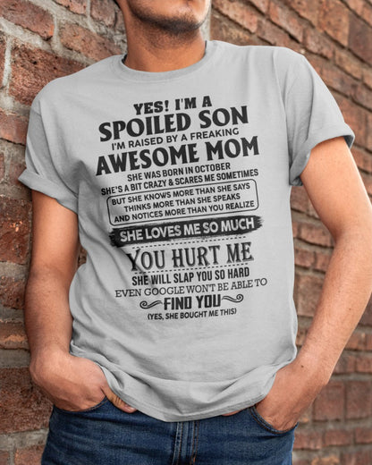 October - Awesome Mom - Perfect gift for son From Mom - HNDS10 (SKU-SPW-10)