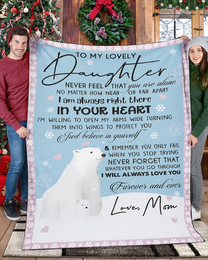 Special Gift For Your Daughter Blanket - From Mom01