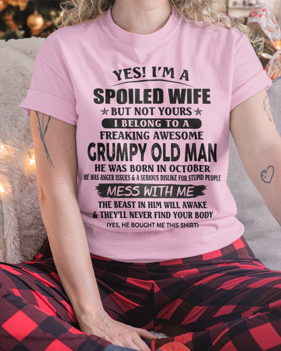 Grumpy Old Man October – Perfect gift for your wife From Husband – HNDS10 (SKU08-63-10)