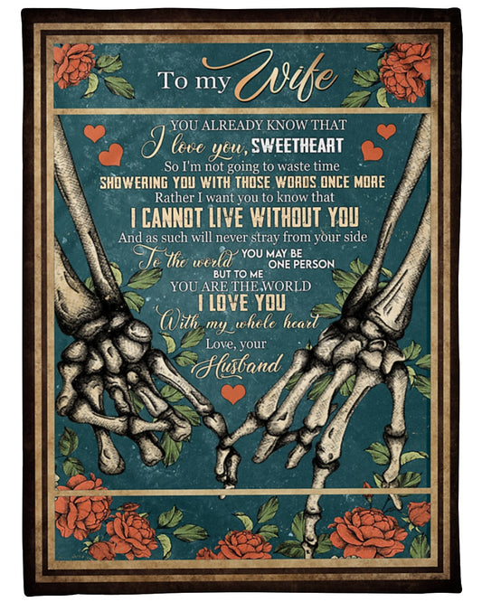 Special blanket for wife - from husband