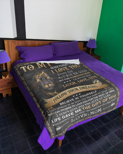 Special Gift For Your Son Blanket - From Mom (SKUB09-12)