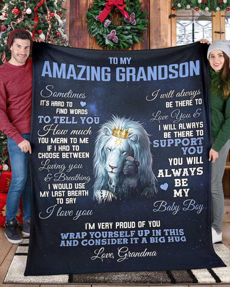 Special Gift For Your Grandson Blanket - From Grandma  (SKUB11-84) FULL