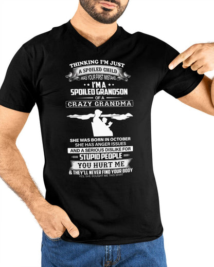 Spoiled by Grandma Shirt October Edition – From Grandma to Grandson HNDS10 (SKU-GMS2-10)