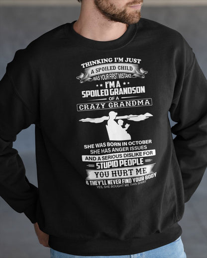 Spoiled by Grandma Shirt October Edition – From Grandma to Grandson HNDS10 (SKU-GMS2-10)