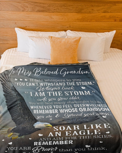 Special Gift For Your Grandson Blanket - From Grandma (SKUB12-83)