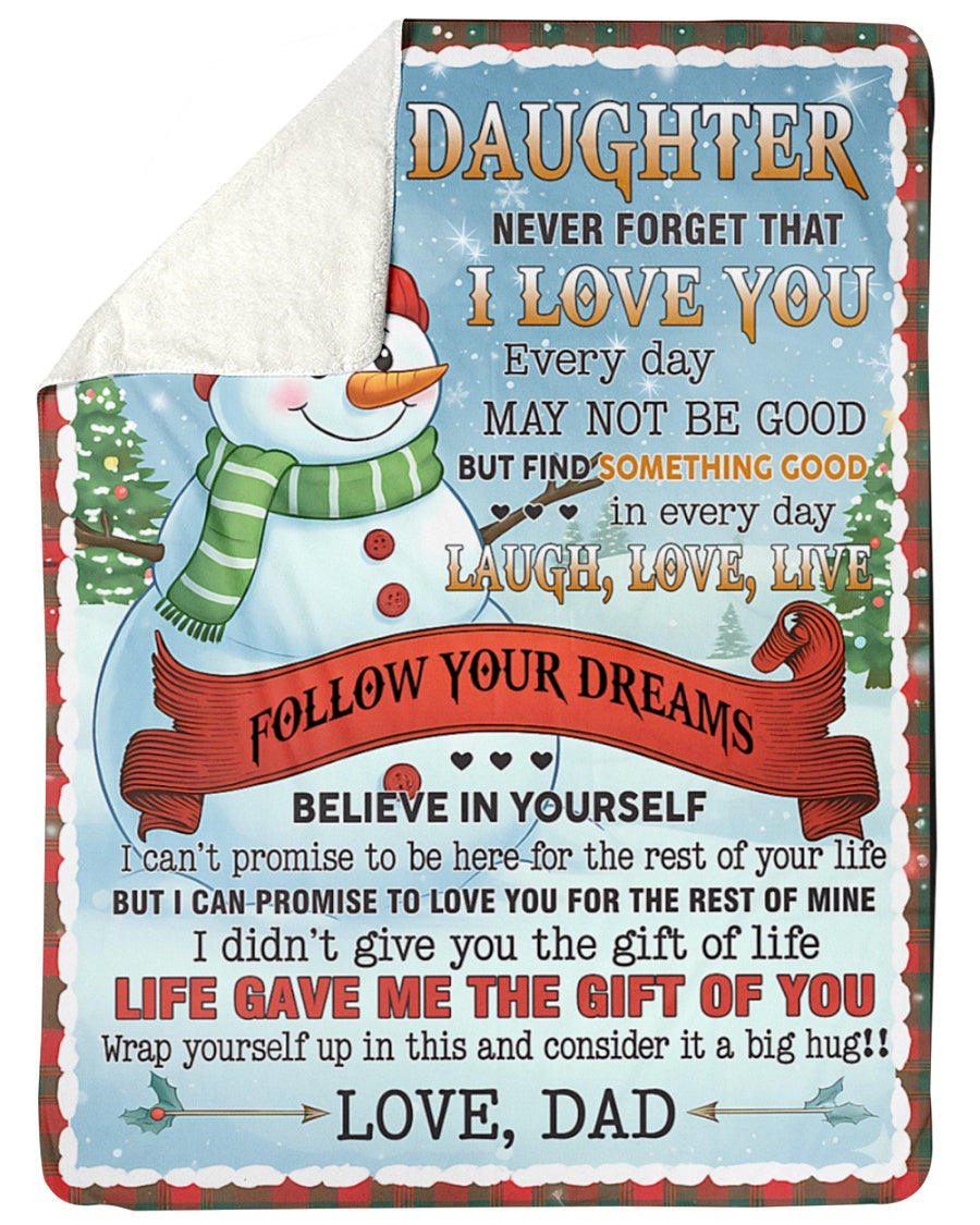 BLANKET FOR DAUGHTER FROM DAD – XMAS GIFT - FULL (SKUB11-19)