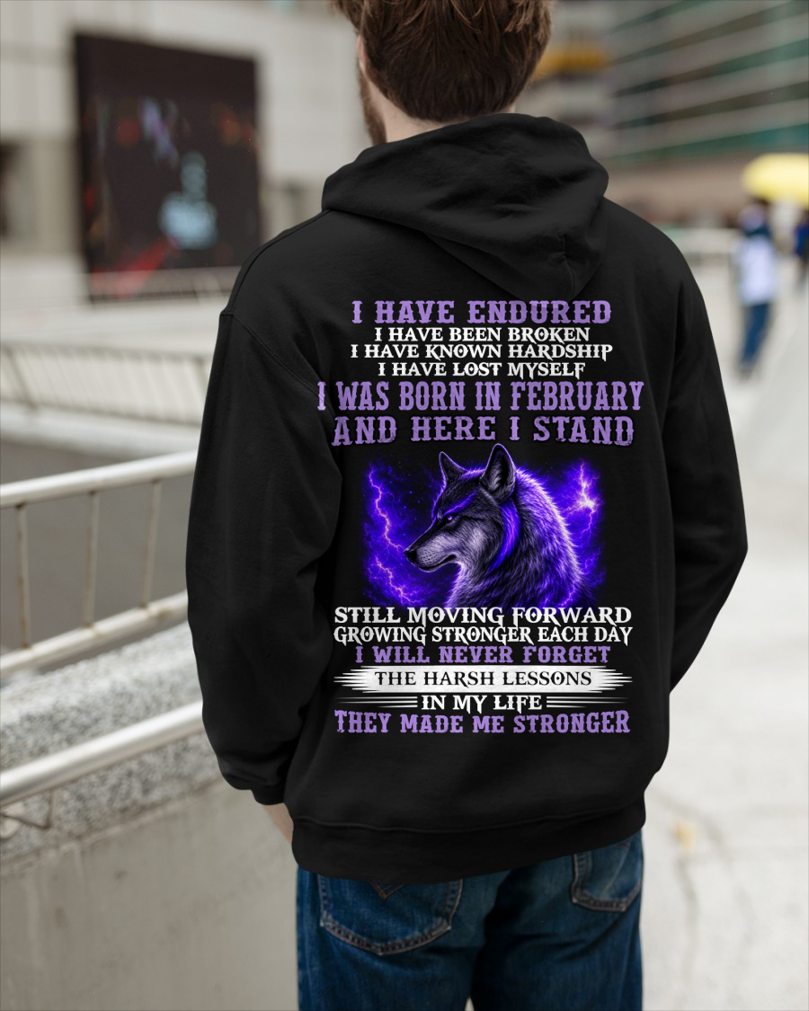 FEBRUARY - WOLF T-SHIRT FOR MEN – I HAVE ENDURED – STRONGER EVERY DAY - MTNN02 (SKU2605-368-02)