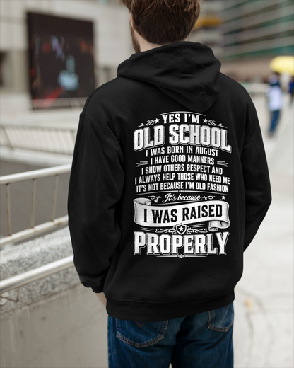 AUGUST – OLD SCHOOL WITH GOOD MANNERS – T-SHIRT FORR MEN - MTNN08 (SKU2605-453-08)