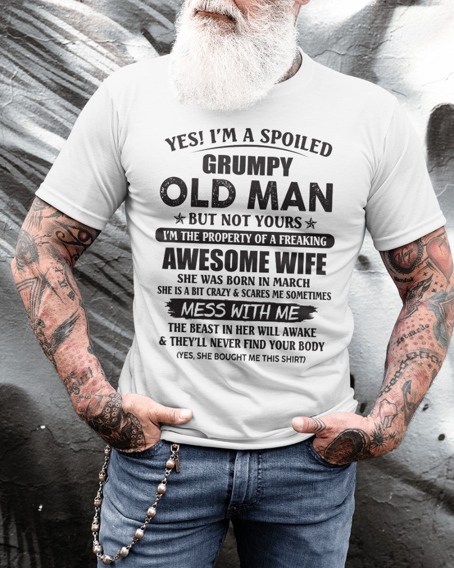 Awesome wife March - Perfect gift for your husband from wife - MTNN03 (SKU96-68-03)