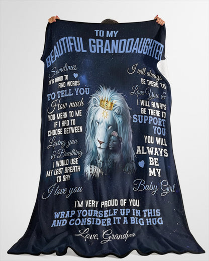 Special Gift For Your Granddaughter Blanket - From Grandpa (SKUB10-175) FULL