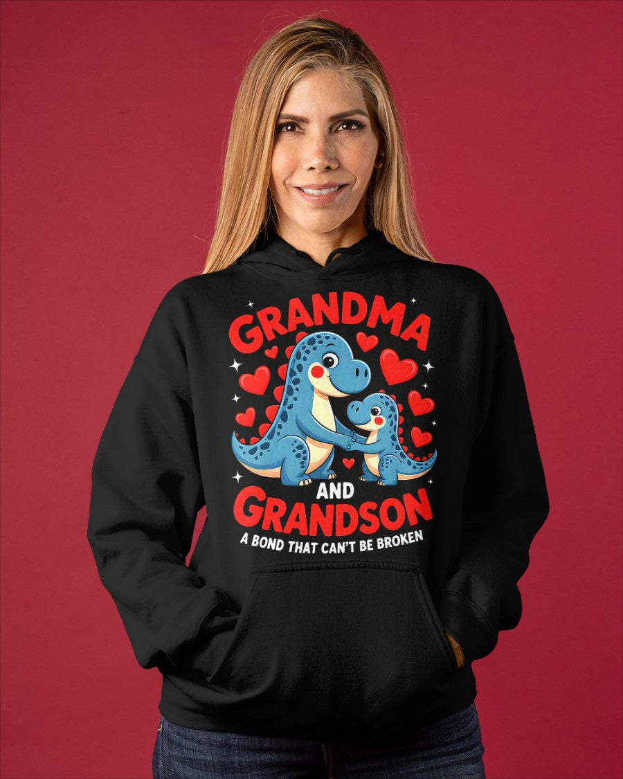 GRANDMA AND GRANDSON A BOND THAT CAN'T BE BROKEN DINOSAUR UNISEX T-SHIRT MTNN00 (SKU-GMS3)