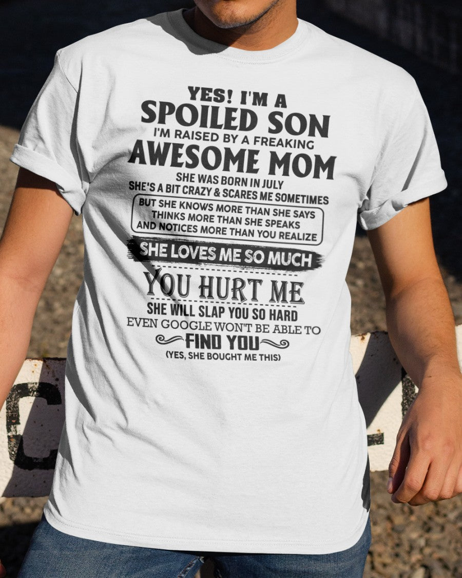 July - Awesome Mom - Perfect gift for son From Mom - HNDS07 (SKU-SPW-07)