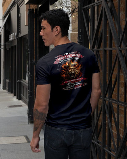 JANUARY - KIND AND LOVING ARE MY NATURE - PREMIUM DTG PRINT BIRTHDAY T-SHIRT FOR MEN - MTNN01 (SKU26T-01-31-01)