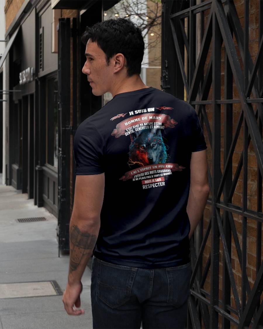 MARS - JE SAIS RESPECTER – T-SHIRT D’ANNIVERSAIRE POUR HOMME - frMTNN03 (SKU12-266-03)