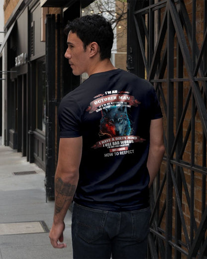 OCTOBER - KNOW HOW TO RESPECT - BIRTHDAY T-SHIRT FOR MEN - MTNN10 (SKU12-162-10)