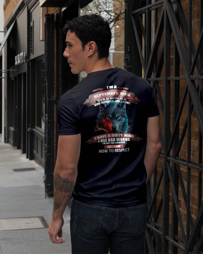 SEPTEMBER - KNOW HOW TO RESPECT - BIRTHDAY T-SHIRT FOR MEN - MTNN09 (SKU12-162-09)