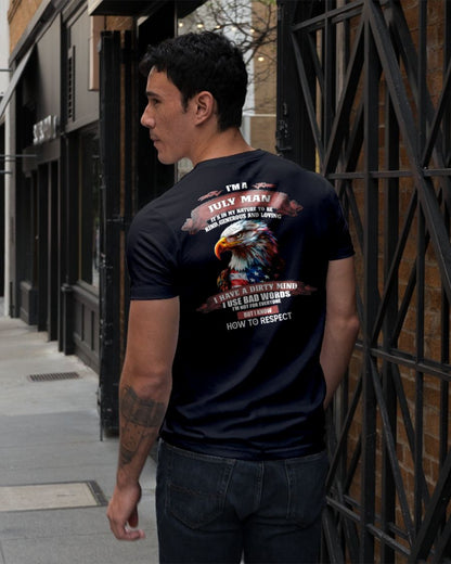 JULY - KNOW HOW TO RESPECT - BIRTHDAY T-SHIRT FOR MEN - MTNN07 (SKU12-311-07)