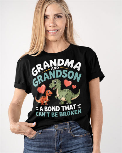 GRANDMA AND GRANDSON A BOND THAT CAN'T BE BROKEN DINOSAUR UNISEX T-SHIRT - MTNN00 (SKU-GMS5)