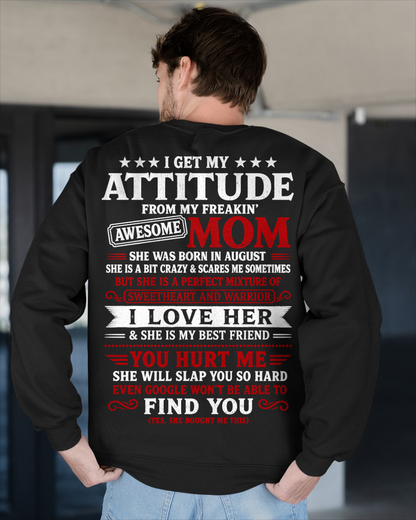 August T-Shirt – Sweetheart & Warrior – Perfect Gift From Mom To Son - MTNN08 (SKU2605-153-08)