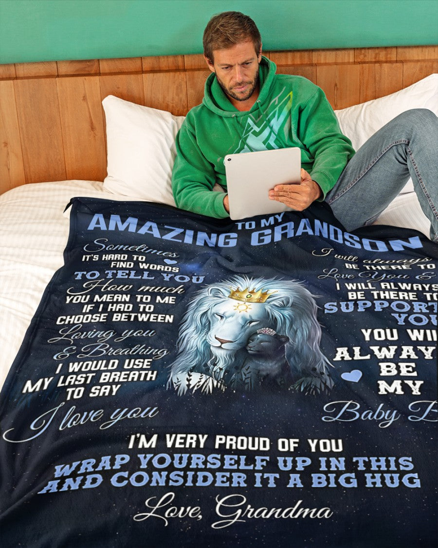 Special Gift For Your Grandson Blanket - From Grandma  (SKUB11-84) FULL