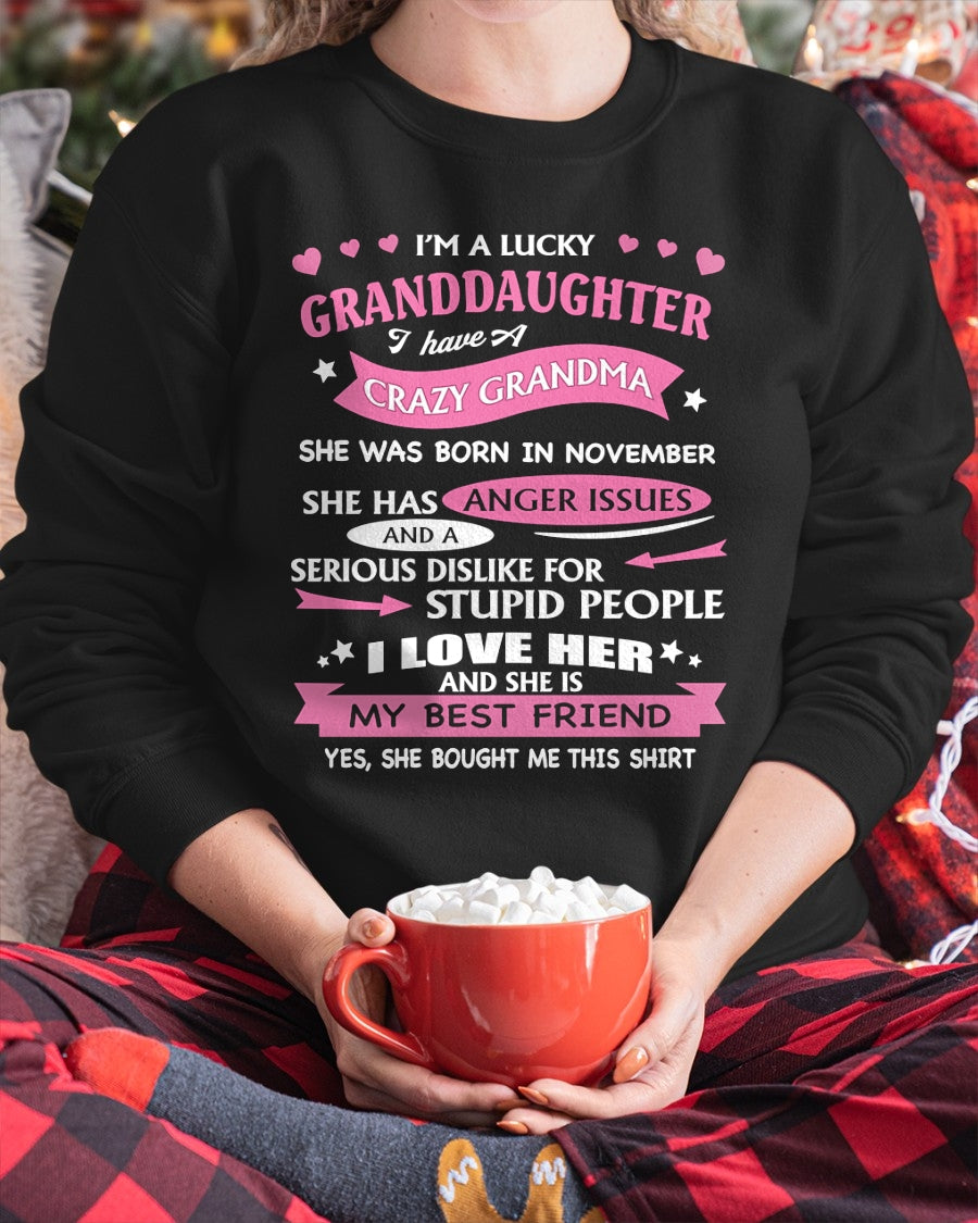 NOVEMBER - I'M A LUCKY GRANDDAUGHTER - T-Shirt/Hoodie/Sweatshirt - HNDS11