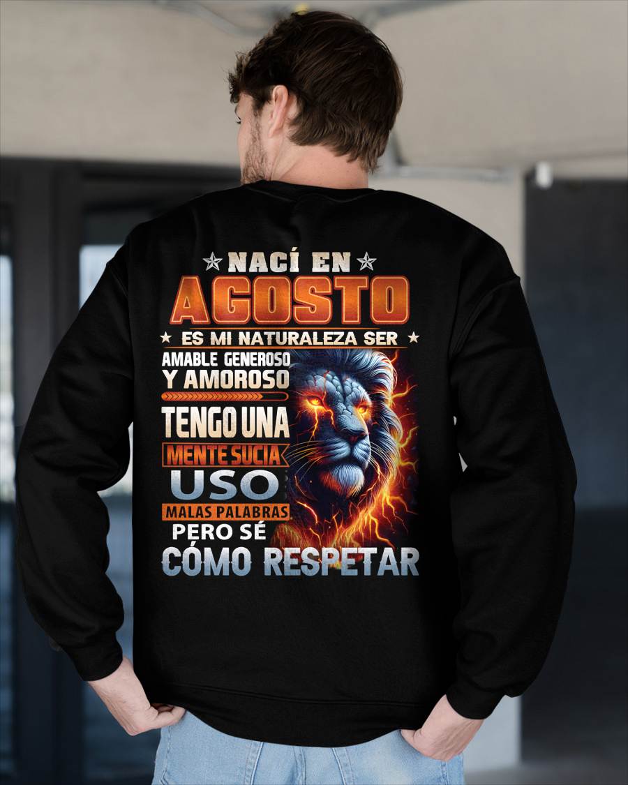 AGOSTO - MENTE SUCIA PERO S�� RESPETAR - REGALO DE CUMPLEA��OS PARA HOMBRES - MTNN08sp (SKU10-68-08)