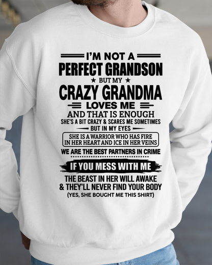 T-SHIRT – CRAZY GRANDMA LOVES ME – T-SHIRT FROM GRANDMA – MTNN00 (SKU2607-13-00)