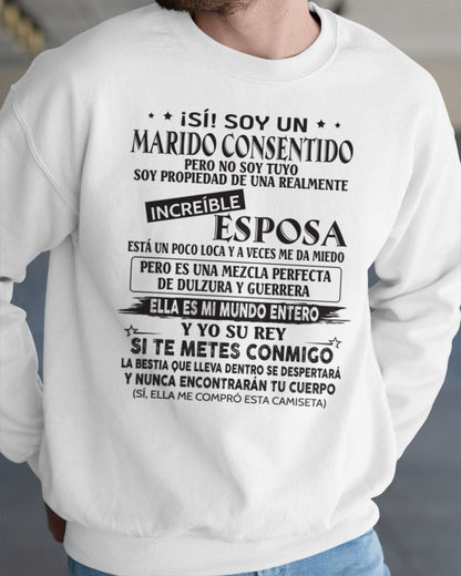 CAMISETA DIVERTIDA DE ESPOSO CONSENTIDO - MTNN00sp (SKU05-105-00)